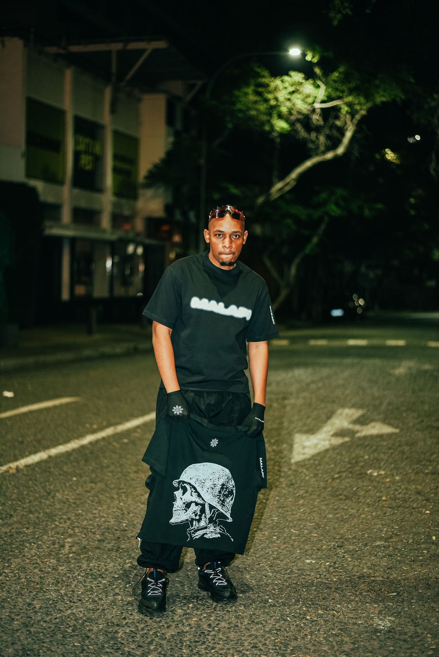 MALAPI BLACK SKULLS T-SHIRT